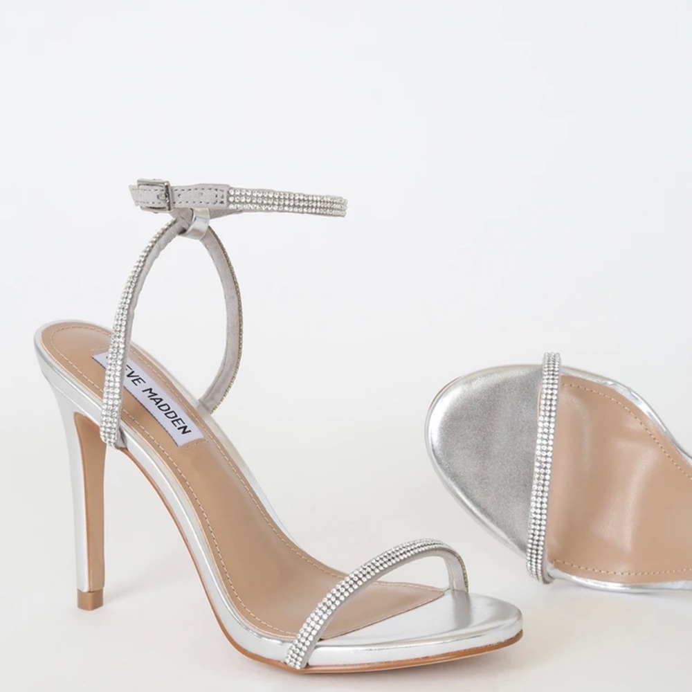Rhinestone Strap Heel
